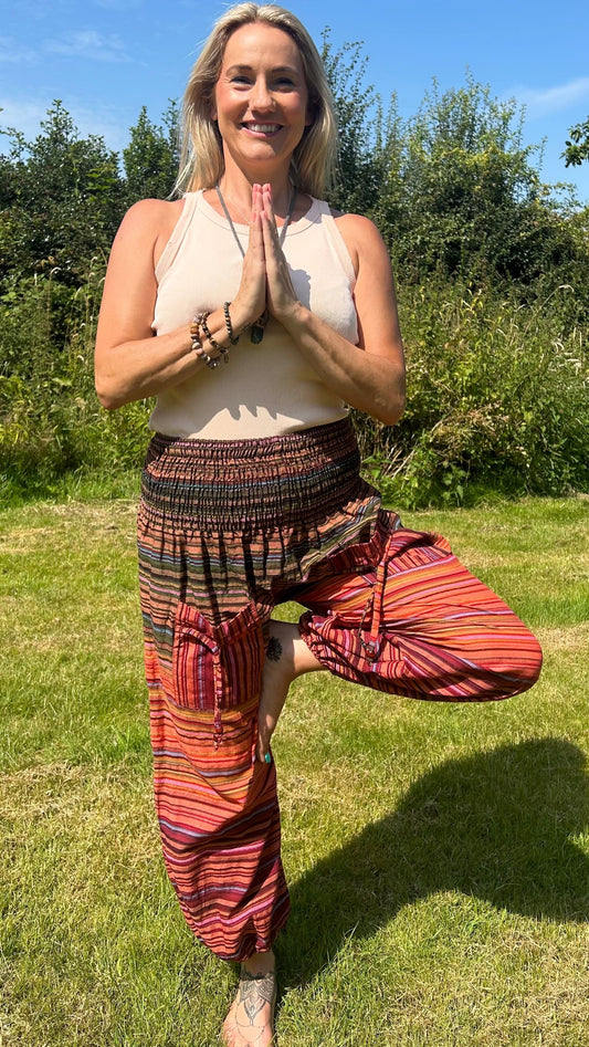 Harem Cotton Stripe Pants
