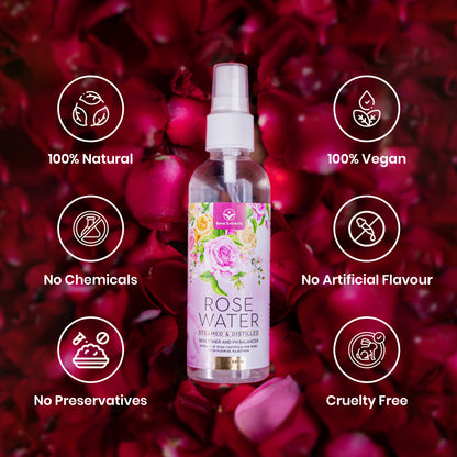 Pure Rose Water – Natural Floral Hydration for Skin and Hair – 100ml