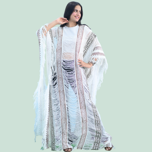 White Longline Shrug