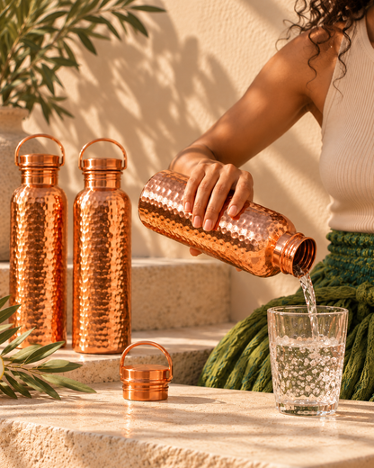 100% Pure Copper Water Bottle