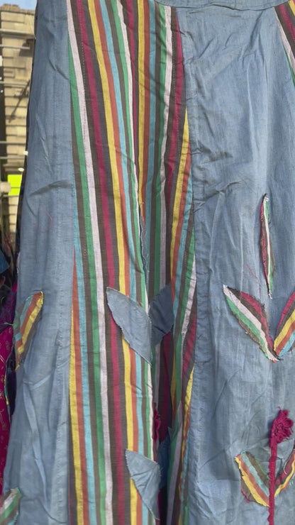 Slate Gypsy Floral Patchwork Skirt