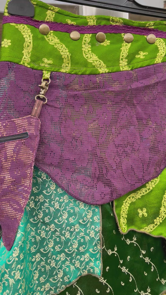 OOAK Jade Hankie Mini Skirt