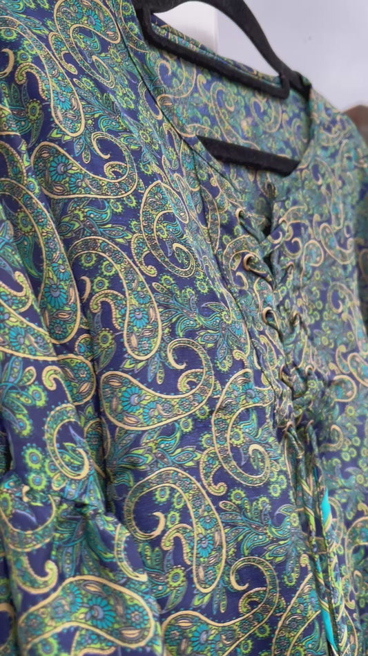 Paisley Silky Medieval Top
