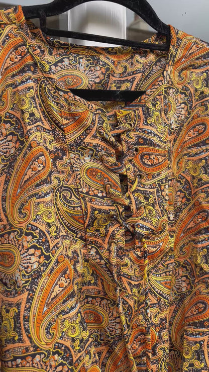 Gold Silky Medieval Top