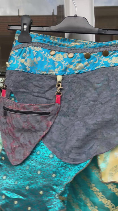 OOAK Larimar Hankie Mini Skirt
